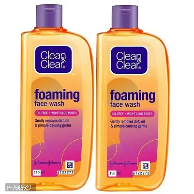 Clean  Clear Foaming Face Wash (150ml*2)-thumb0