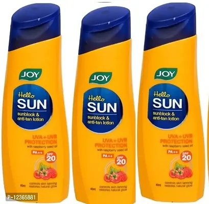 JOY Hello Sunblock  Anti-tan Lotion SPF 20 (40ml*3)-thumb0