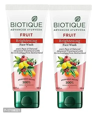 BIOTIQUE Fruit Brightening Face Wash (100ml*2)