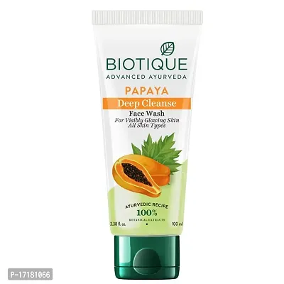 BIOTIQUE PAPAYA Deep Cleanse Face Wash 100ml-thumb0