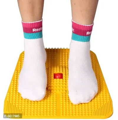 Acupressure Power Relief Plastic Mat For Foot Health (Yellow)-thumb0
