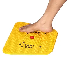 Acupressure Power Relief Plastic Mat For Foot Health (Yellow)-thumb1