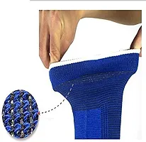 Knee Cap Support (Pair) Stretchable Knee Cap for Pain Relief - Cotton, Free Size Blue-thumb1