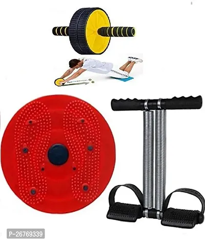 Double Spring Tummy Trimmer Combo with AB Roller  Tummy Twister
