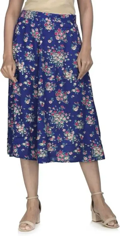 Trendy Printed Midi Skirt
