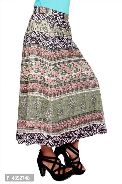 Women Rayon Printed Maxi Skirt
