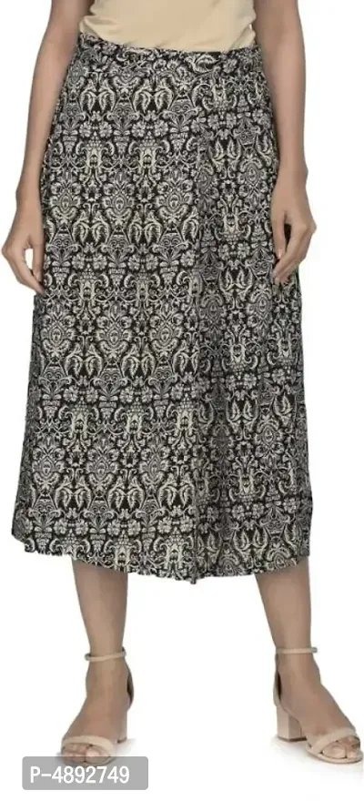 Women Rayon Printed Mid Skirt-thumb0