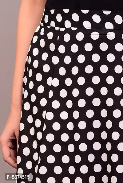 Polka dots black women western skirt-thumb2