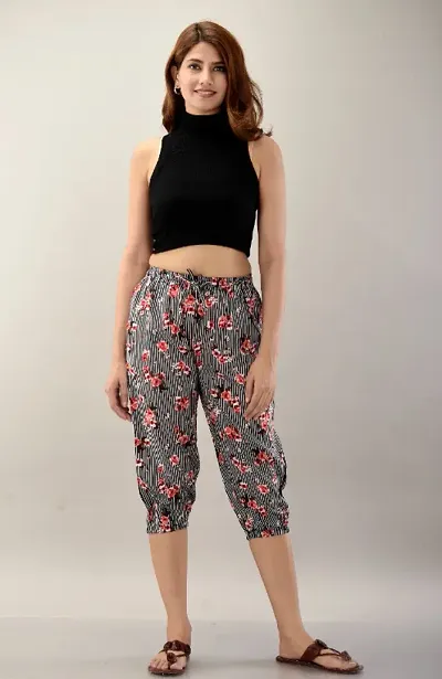 Printed Rayon Capri for Women