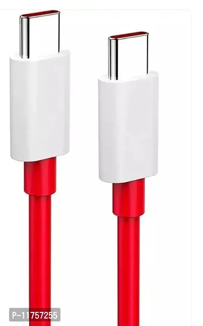 Compatible With Oneplus 10/10Pro/10R/8T/9/9Pro/9R/Nord 2 Fast Charging Cable 6.5A Warp Charge Usb C To Usb C Cable, 1 Mtr Super Fast Charging Cable-thumb0