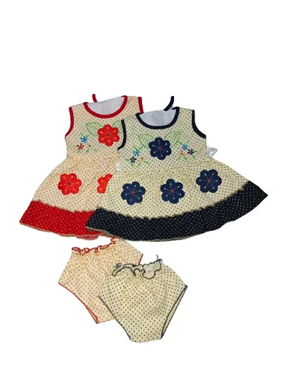 Pack of 3 Girls Cotton Frock