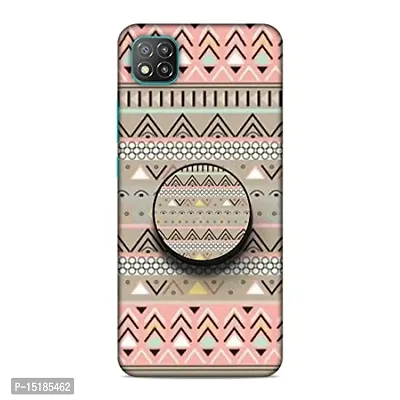 Screaming Ranngers Designer Printed Hard Matt Finish Mobile Case Back Cover with Mobile Holder for Poco C3 (Pattern/multicolur Pattern/Pink)-thumb0