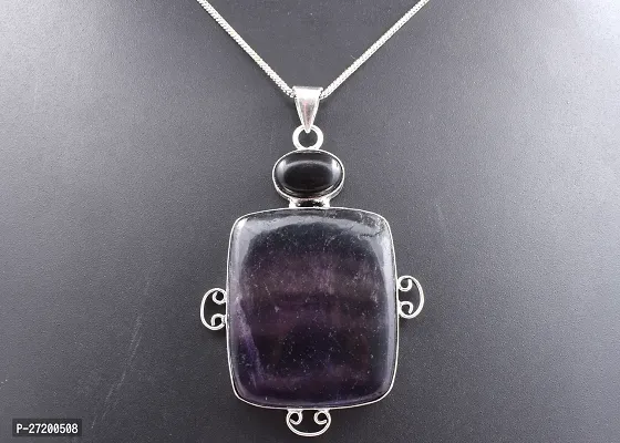 Shimmering Purple German Silver Pendant For Women-thumb5