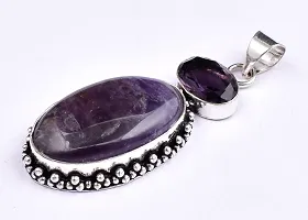 Shimmering Purple German Silver Pendant For Women-thumb2