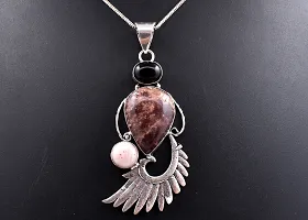 Shimmering Brown German Silver Pendant For Women-thumb4