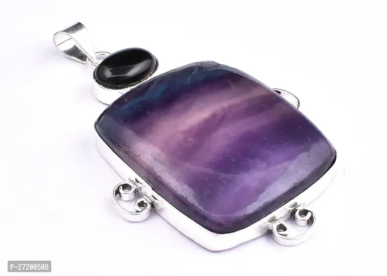 Shimmering Purple German Silver Pendant For Women-thumb2