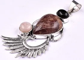 Shimmering Brown German Silver Pendant For Women-thumb2