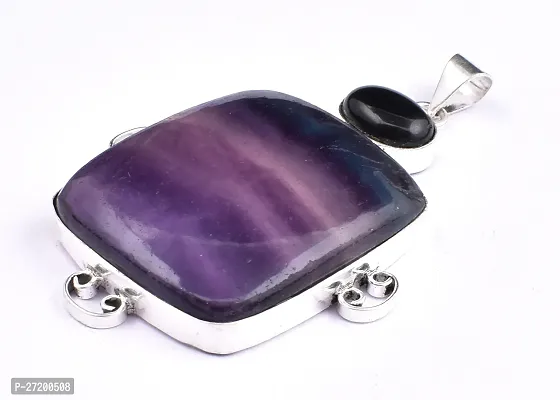 Shimmering Purple German Silver Pendant For Women-thumb3