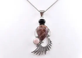 Shimmering Brown German Silver Pendant For Women-thumb3