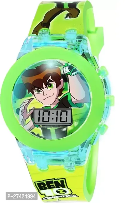 Stylish Green Silicone Analog And Digital For Kids-thumb0