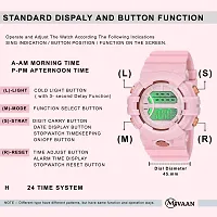 Stylish Pink Silicone Analog And Digital For Men-thumb1