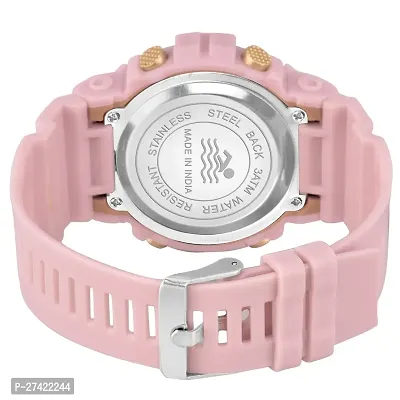 Stylish Pink Silicone Analog And Digital For Men-thumb4
