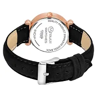Pack Of 2 Printed Black Dial And Leather Strap Watch For Girls-thumb2