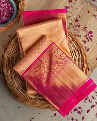 Classic Silk Blend Jacquard Saree with Blouse piece-thumb1