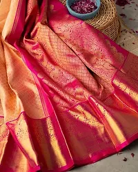 Classic Silk Blend Jacquard Saree with Blouse piece-thumb3