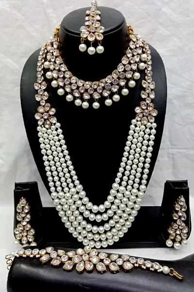 Kundan Choker & Moti Long Chain Sets