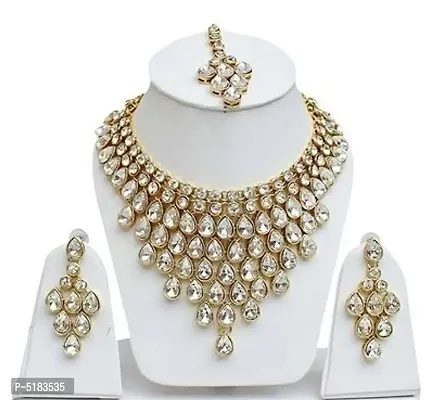 Crystal Kundan Necklace Set