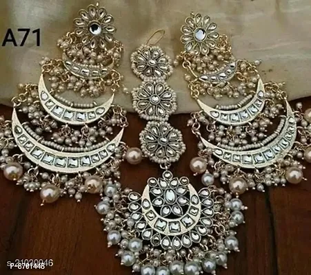 WOMEN TRADITIONAL EARRING  MANGTIKKA SET-thumb0