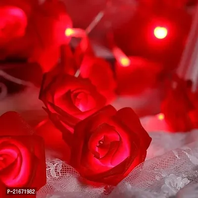 Karaksh Red Rose Flower String Light, 13.4 ft 20 Led, Romantic Flower Roses Fairy Light, Suitable for Wall Hanging, Diwali Lights, Christmas Tree, New Year, Bedroom Decoration ndash; Led Colour Red