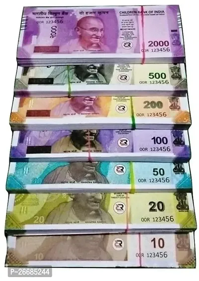 Dummy Indian Currency Duplicate M Denomination All New 10, 20, 50, 100, 200, 500 Artificial Currency 2023 Trending Toys-thumb0