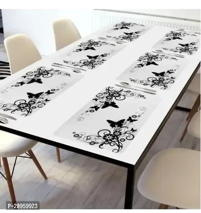 Balaji Store Rectangular Design  6 Piece Dining Table Placemat Pvc Mat Set-thumb0