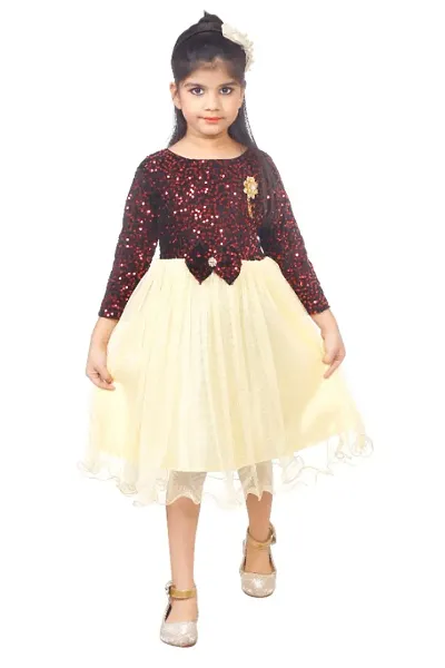 Modern Comfy Girls Sequin Gown Frocks and Dresses