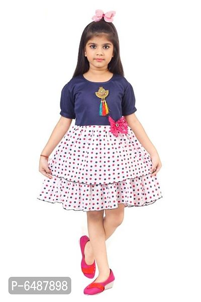 Modern Comfy Cotton Girls Frocks and Dresses-thumb0