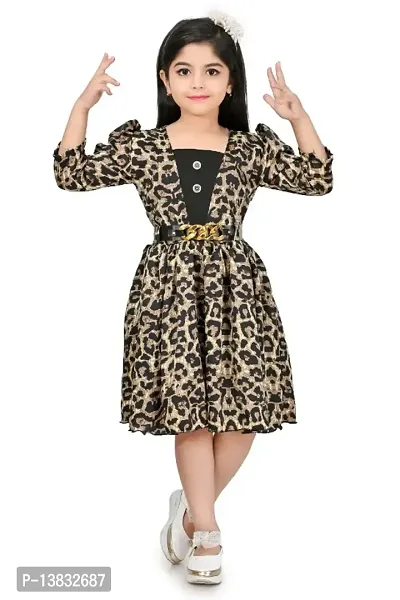 Multicolor Animal Print Cotton Blend Dress-thumb0