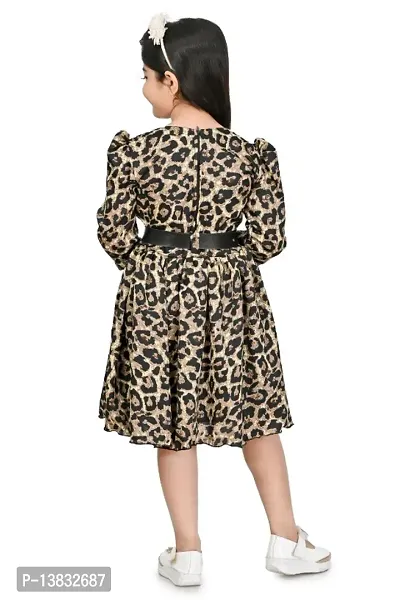 Multicolor Animal Print Cotton Blend Dress-thumb4