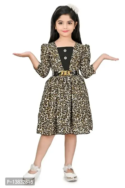 Multicolor Animal Print Cotton Blend Dress-thumb0