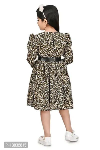 Multicolor Animal Print Cotton Blend Dress-thumb4