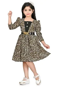 Multicolor Animal Print Cotton Blend Dress-thumb4