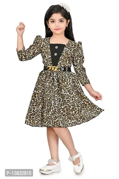 Multicolor Animal Print Cotton Blend Dress-thumb5