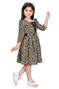 Multicolor Animal Print Cotton Blend Dress-thumb1