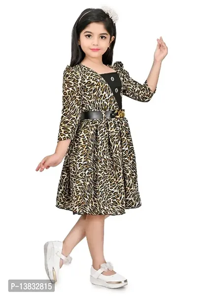 Multicolor Animal Print Cotton Blend Dress-thumb2