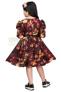 SPAMitude Girls Cotton Floral Print Gown Dress-thumb3