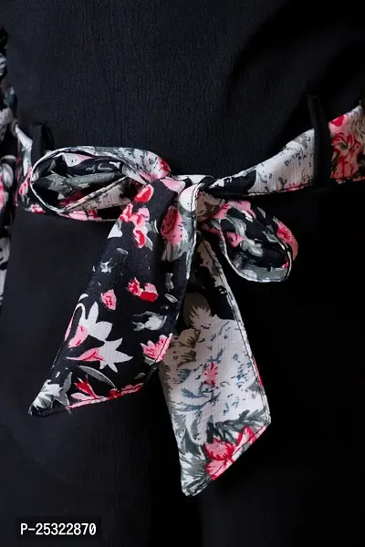 Girls Self Designed Premium Cotton Jumpsuit Dress-thumb2