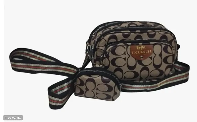 Stylish Cotton Printed Sling Bags With Purse For Women