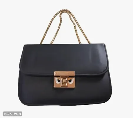 Stylish Black PU Solid Sling Bags For Women-thumb0