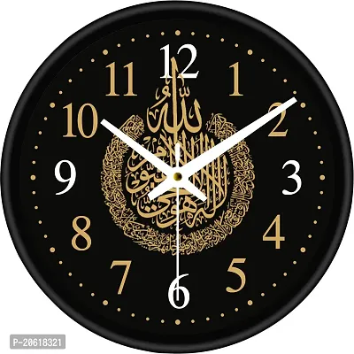 Dzirezone Analog 26 cm X 26 cm Wall Clock  (Black, With Glass, Standard)